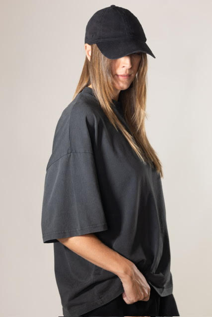 OVERSIZED FIT TEE WASHED DARK GREY