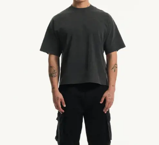 BOXY TEE  WASHED DARK GREY