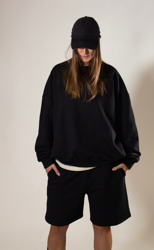 SWEATSHIRT BOXY  FIT BLACK