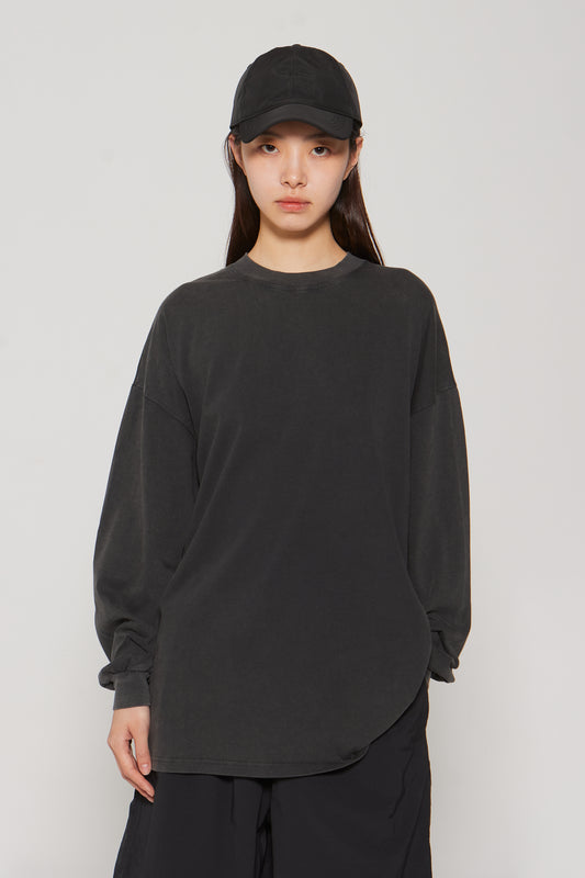 LONGSLEEVES WASHED DARK GREY