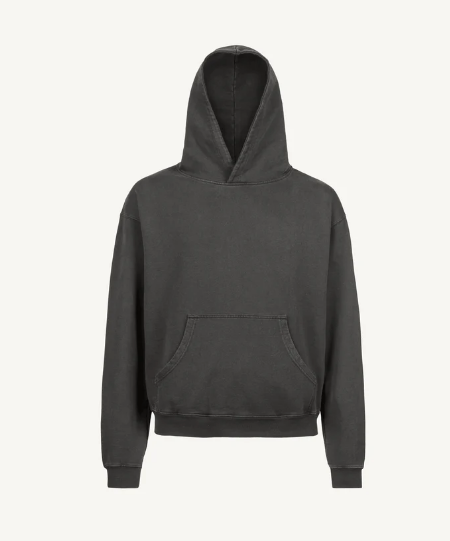HOODIE FRENCH TERRY WASHED BLACK