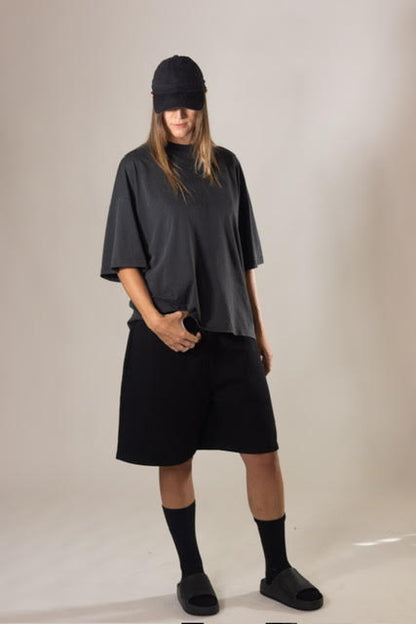 OVERSIZED FIT TEE WASHED DARK GREY
