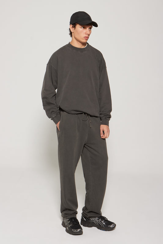 SWEATPANTS STRAIGHT CUT WASHED GREY