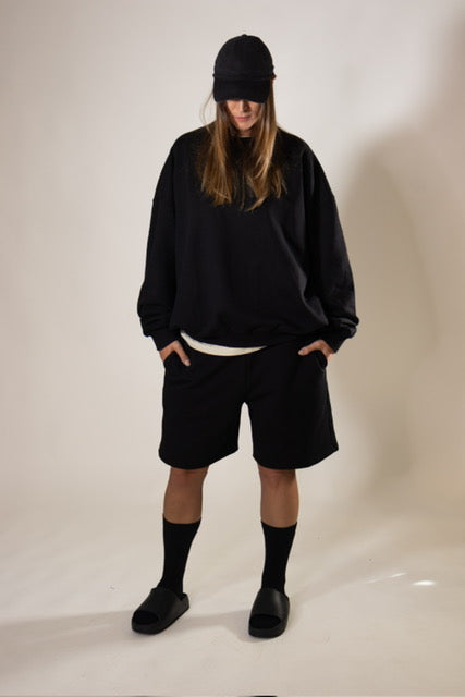 SWEAT SHORTS RELAXED FIT BLACK