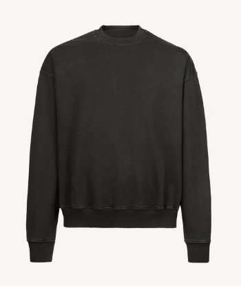 SWEATSHIRT BOXY  FIT WASHED DARK GREY